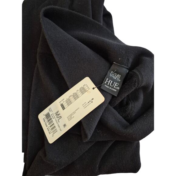 Hue Women Reversible Terry Capri Leggings Black Size M/L - Picture 5 of 5